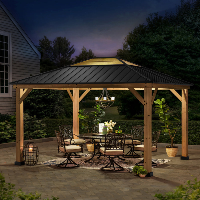 Sunjoy 12 Ft. W x 10 Ft. D Steel Patio Gazebo Wayfair